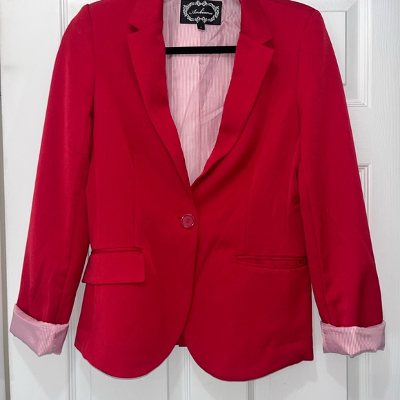 Red Blazer, Front button - Picture 4 of 5